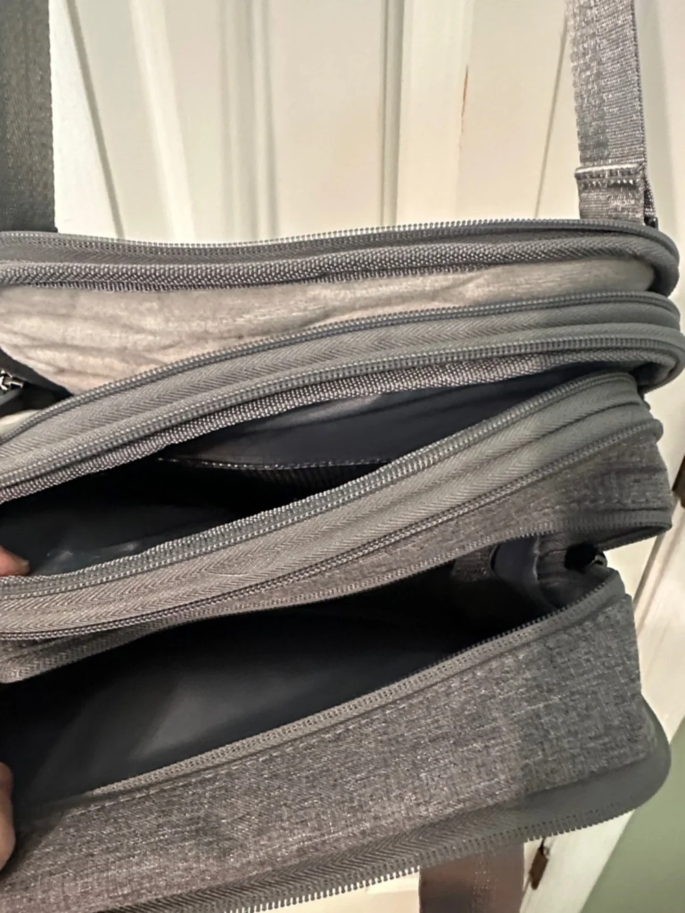 Zinz Grey Laptop Sling Bag with Front Pocket Never Used